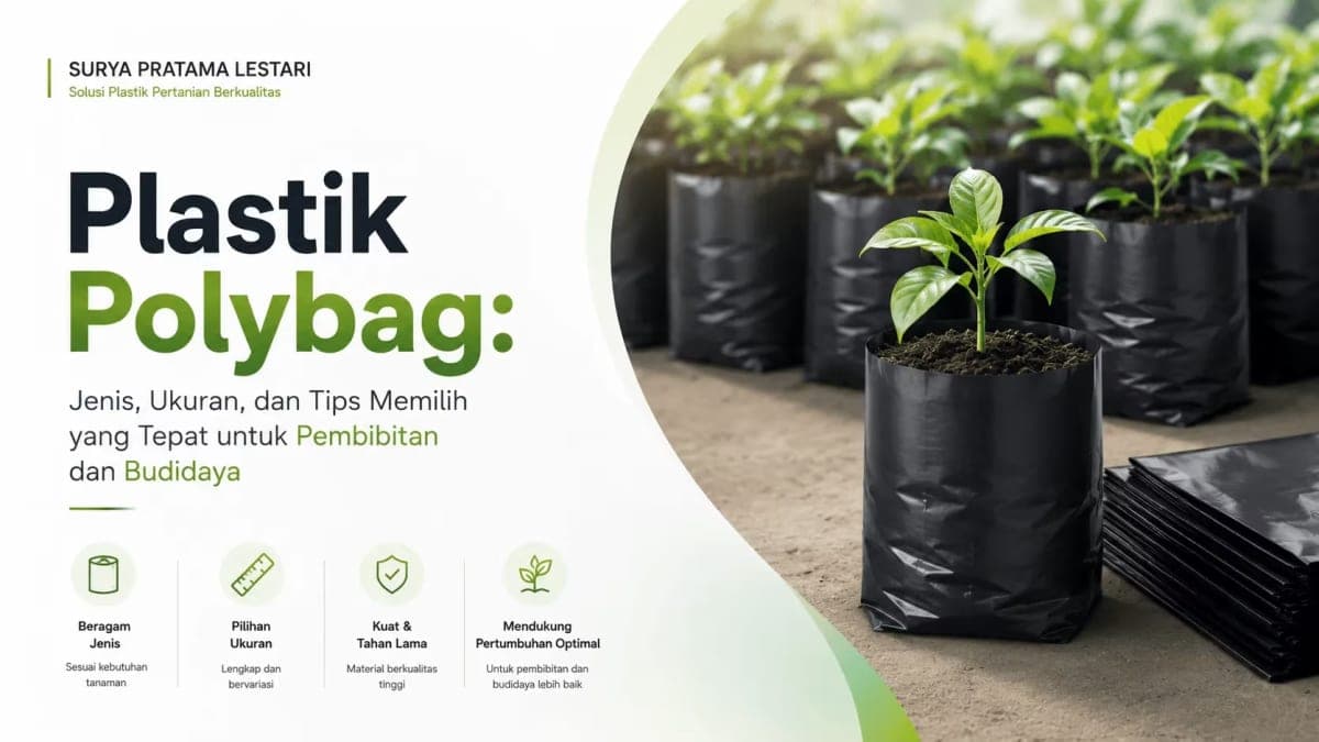 Plastik Polybag: Jenis, Ukuran, dan Tips Memilih yang Tepat untuk Pembibitan dan Budidaya