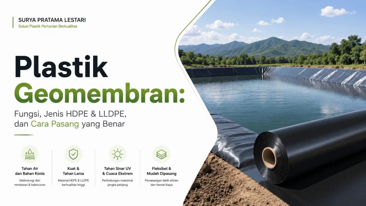 Plastik Geomembran: Fungsi, Jenis HDPE & LLDPE, dan Cara Pasang yang Benar